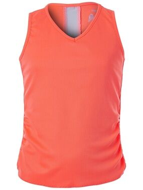 🌈6/$10 Lucky In Love Girls Neon Orange Tennis Athletic Tank Top